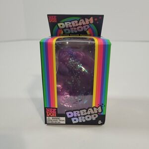Schylling NeeDoh Dream Drop Purple Glitter Stress Ball Fidget Toy New in Box